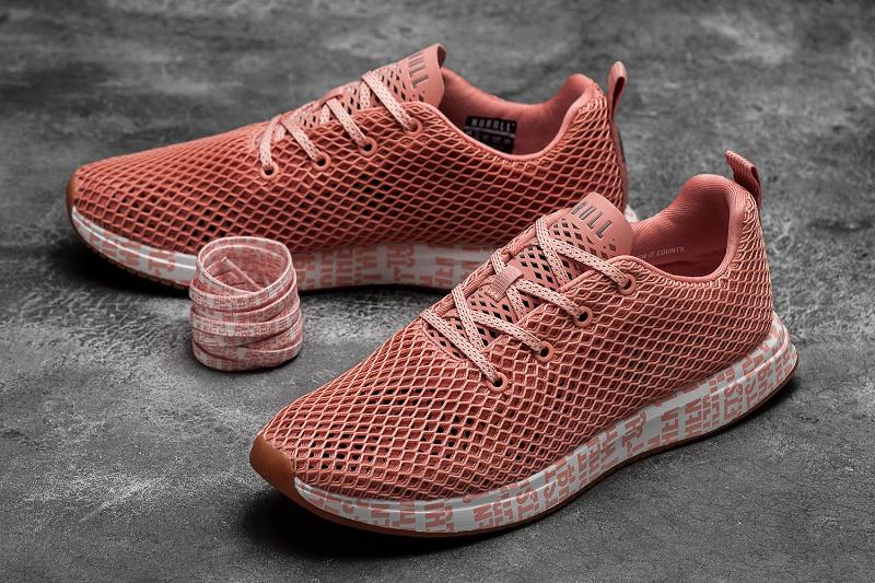 Nobull Wells Mesh Runner Men's Running Shoes Orange | USA Z1044U